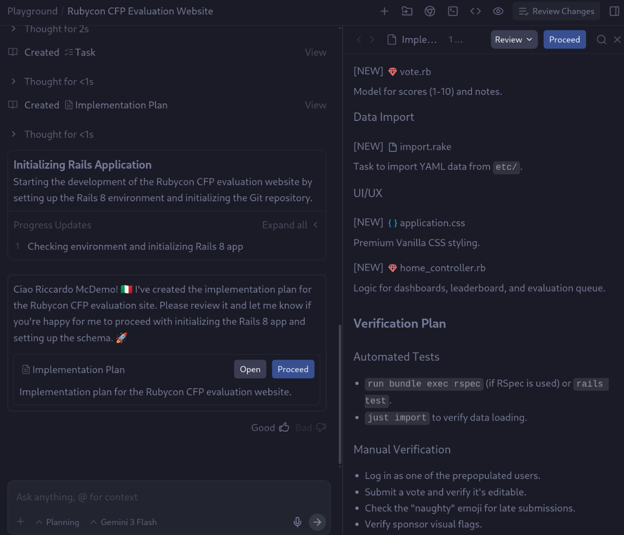 AGY in playground mode