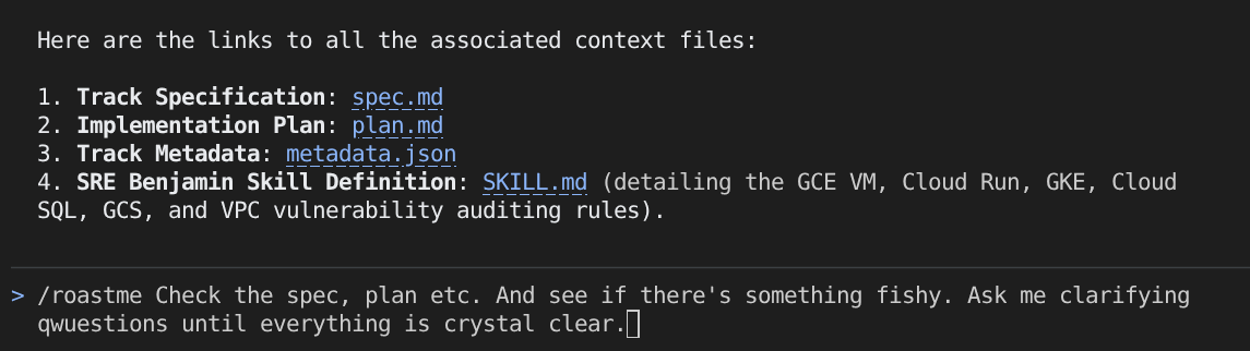 Roastme in Conductor, with some typos