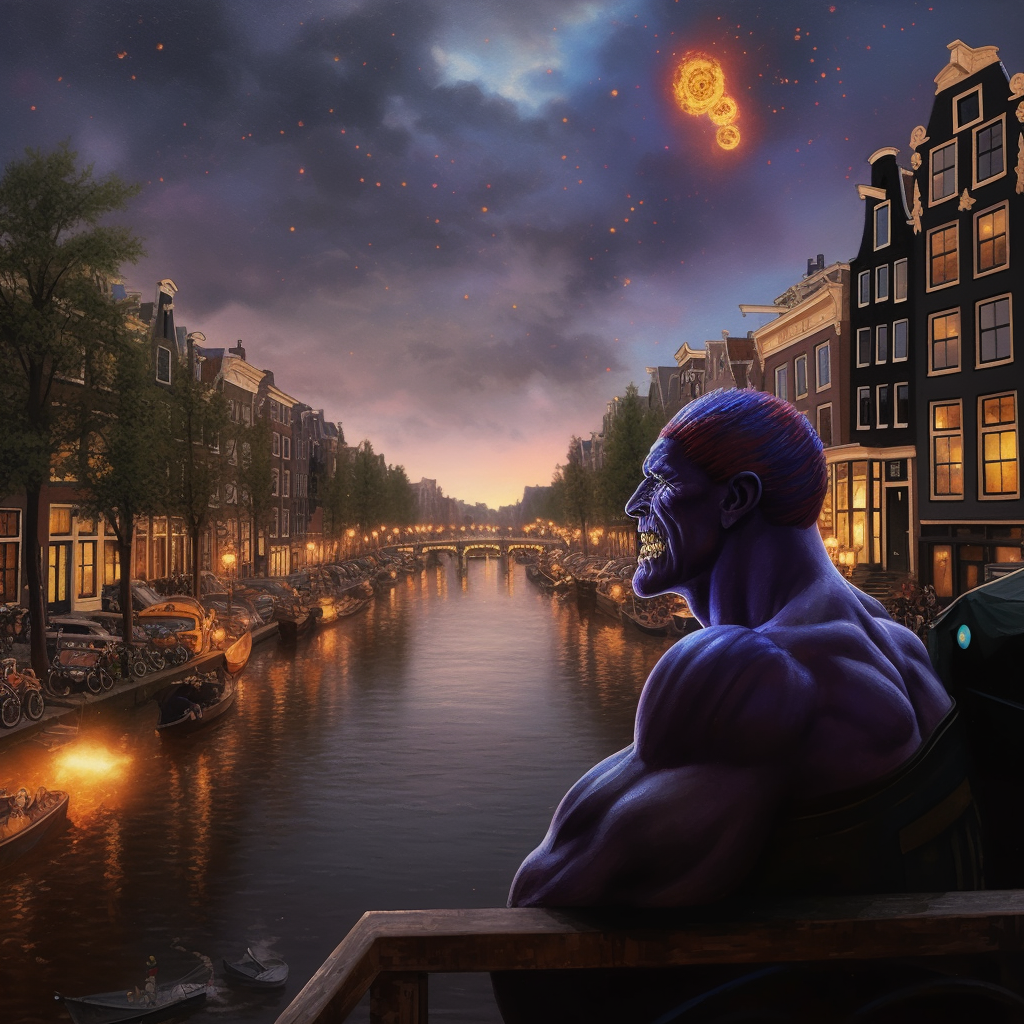 PalladiusPacans_Thanos_in_Amsterdam_overlooking_Amsterdam_canal_83db9e6e-fe8a-4380-a0ae-9be69f2f856a