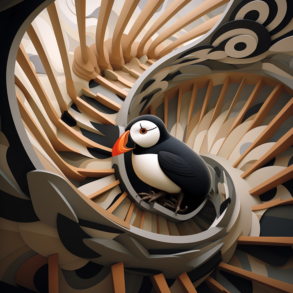 puffin stairs Escher